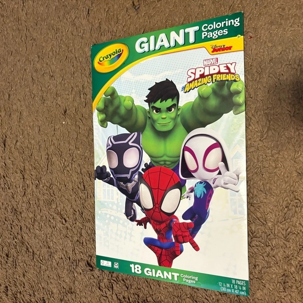 Crayola Marvel Giant Coloring Pages NEW Spidey Spiderman Hulk